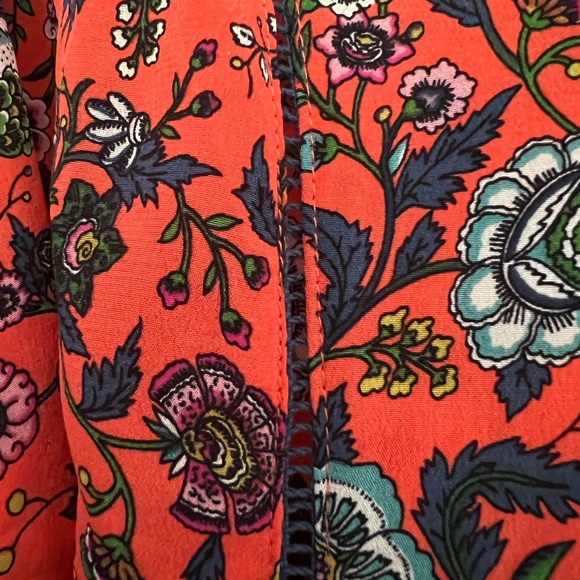 Silk MAEVE Red Floral Anthropologie blouse Sz S - Picture 5 of 5